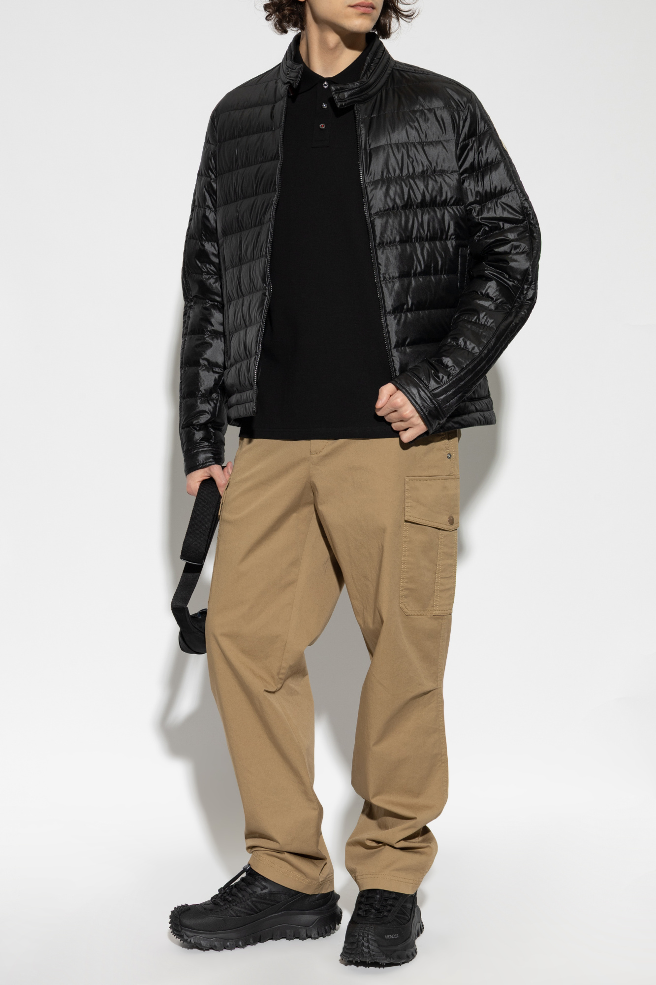 Black Polo with logo Moncler - Vitkac Canada